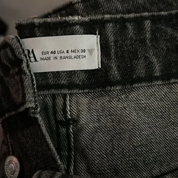 ZARA | Anthracite Gray | STRAIGHT CUT SHORTS - Picture 8 of 8